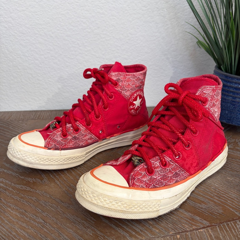 Converse Lunar New Year Patchwork Chuck 70 High Top Womens 6.5 Red Dragon
